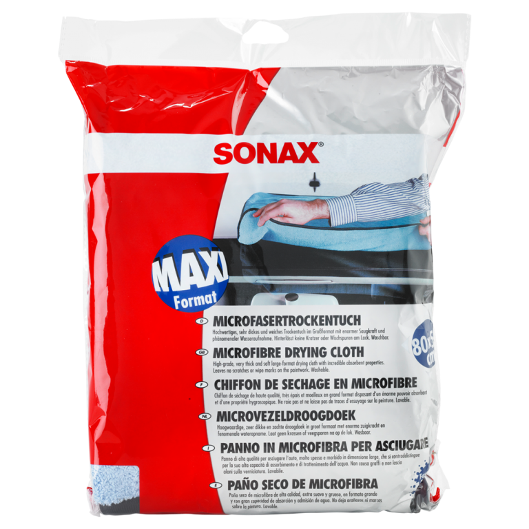 SONAX Microfibre Drying Cloth – Thick Blue