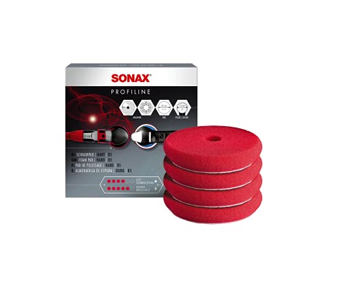 SONAX Polishing Pad Red 3" 85mm (Hard) 4 pack